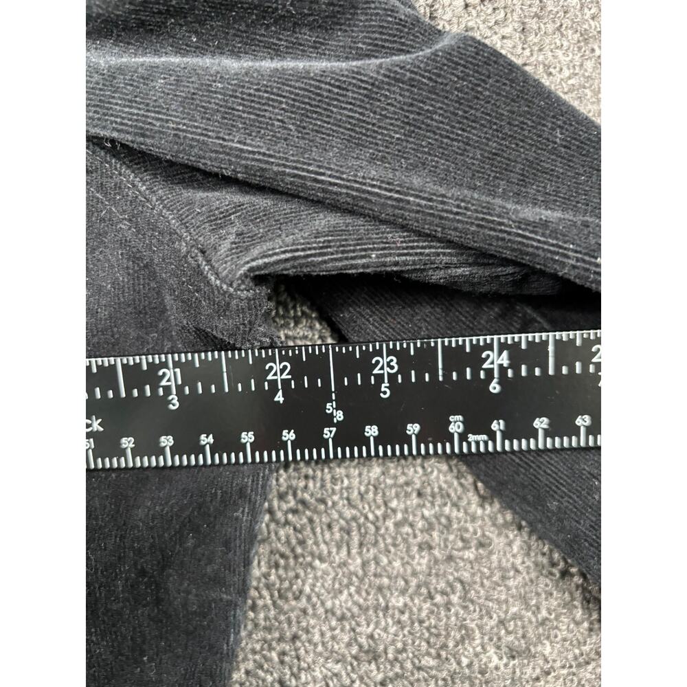 Chico's Corduroy Jacket Womens 2 US 12 Black Button Front Long Sleeve Pockets - Picture 6 of 6